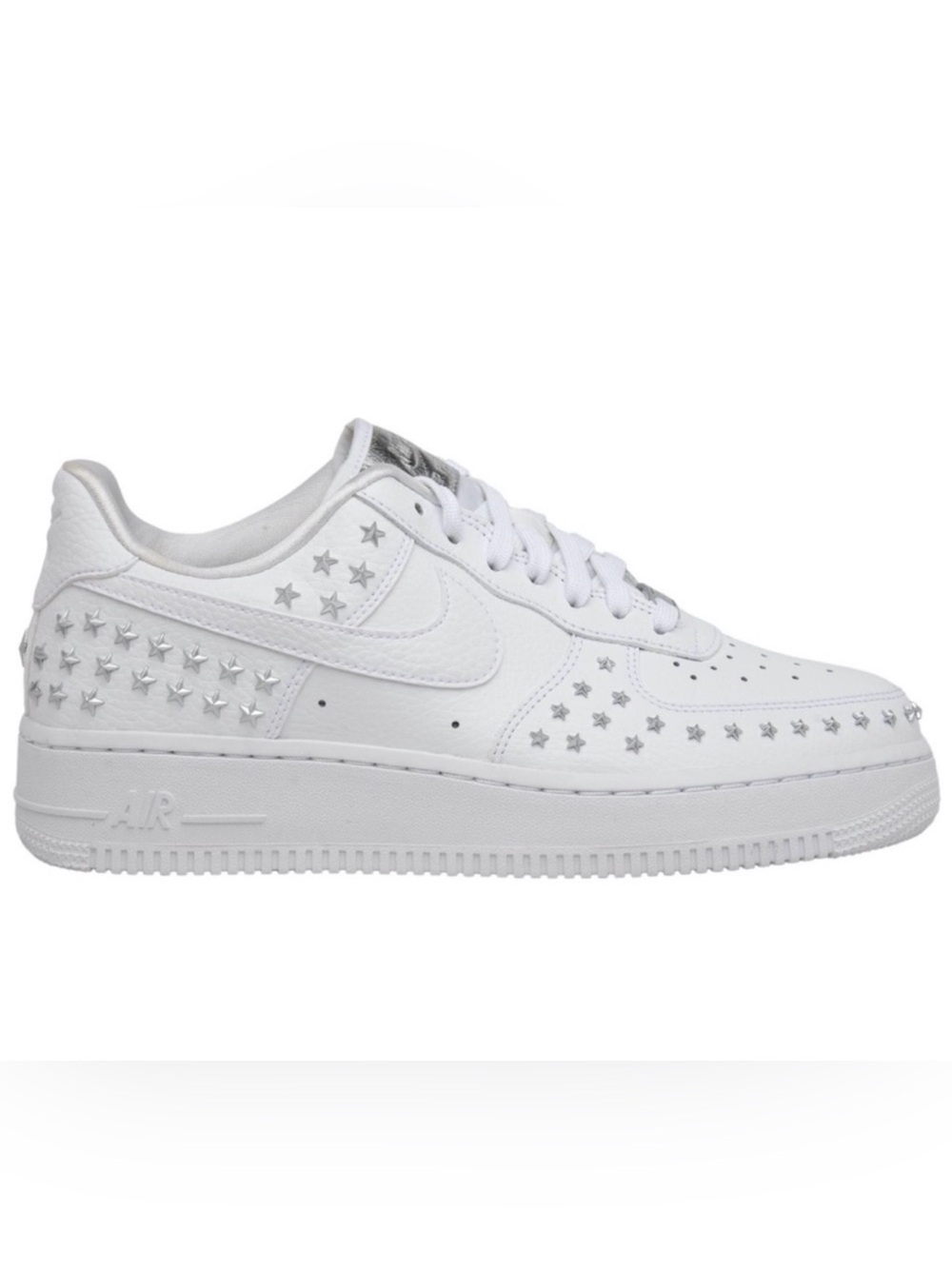NIKE Air Force 1 Low Star Studded White Sneakers